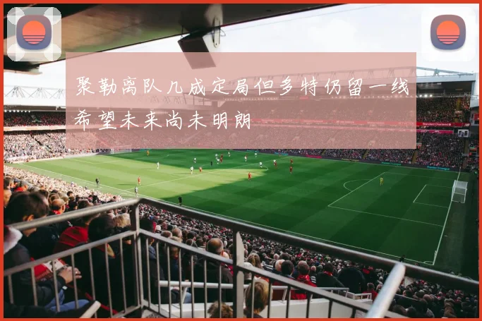 聚勒离队几成定局但多特仍留一线希望未来尚未明朗